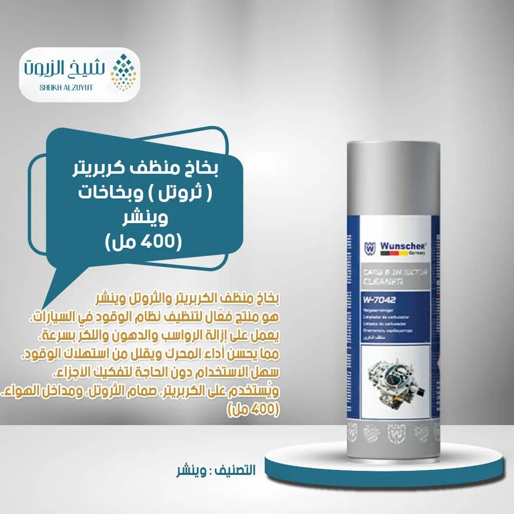 [4251798870429] بخاخ منظف كربريتر ( ثروتل ) وبخاخات وينشر (400  مل)W-7042
